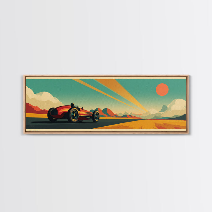 Retro Racing Car Game Poster Without Text Canvas Print, Game Room Art, Playroom Wall Decor, Game Room Decor, Fine Art, Play, GRA-3x1-4
