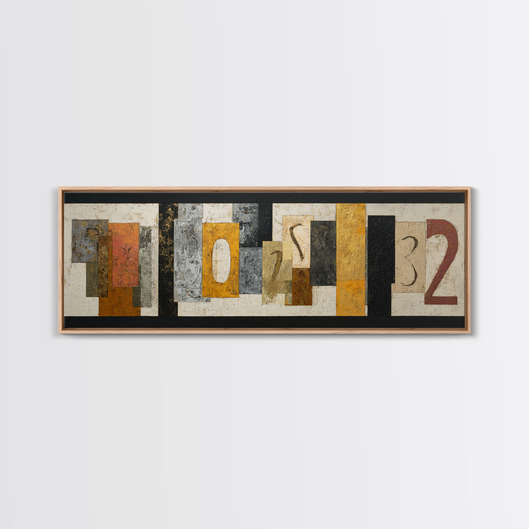 Scoreboard Numbers as Abstract Design Canvas Print, Game Room Art, Gallery Decor, Game Room Decor, Fine Art, Play, GRA-3x1-40