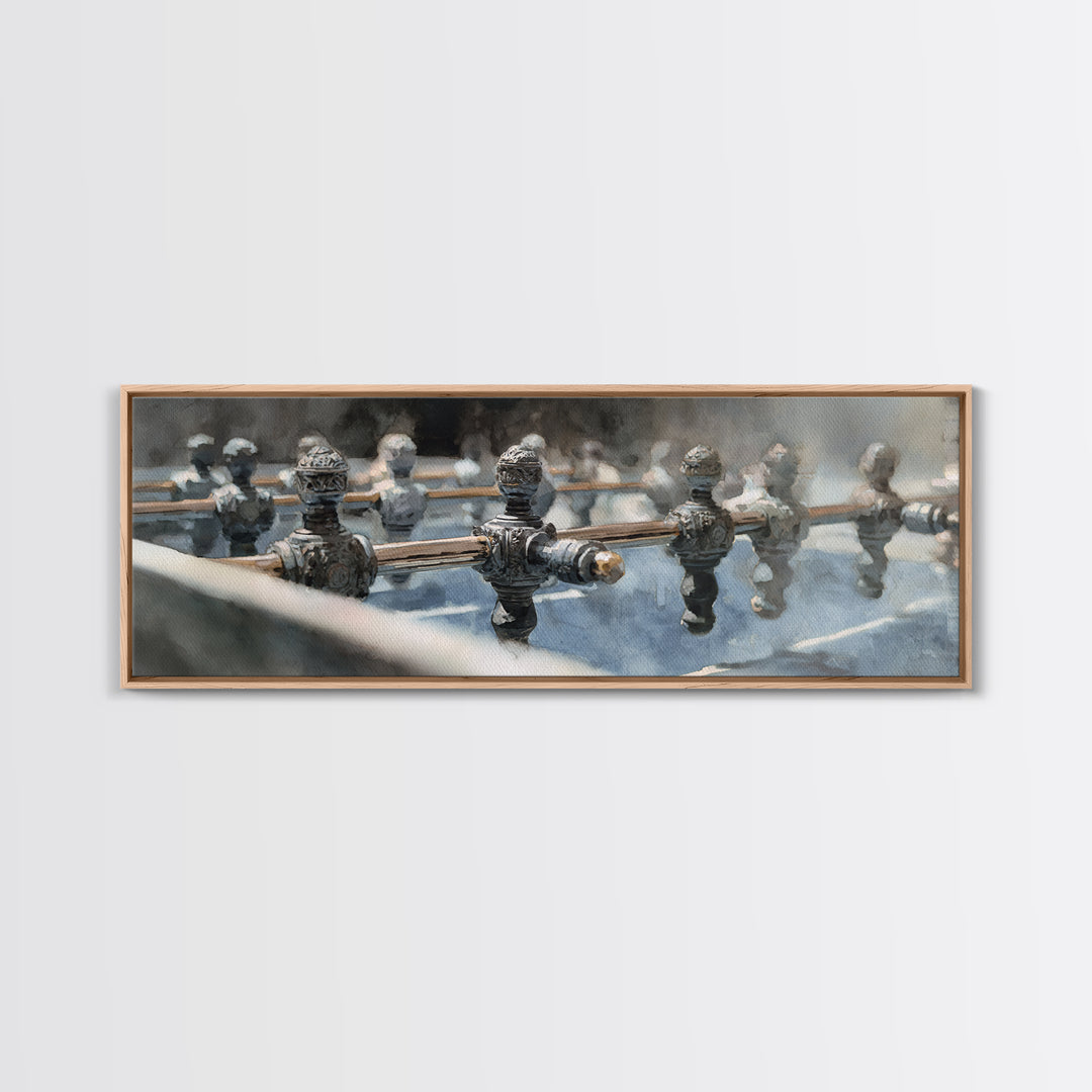 Foosball Player Figures Canvas Print, Game Room Art, Living Room Art, Game Room Decor, Fine Art, Play, Neutral Decor, GRA-3x1-49