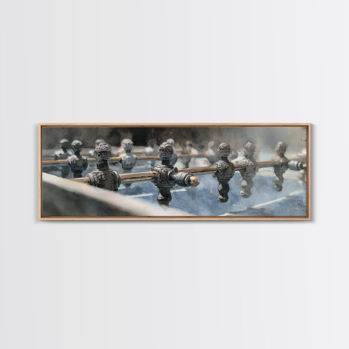 Foosball Player Figures Canvas Print, Game Room Art, Living Room Art, Game Room Decor, Fine Art, Play, Neutral Decor, GRA-3x1-49