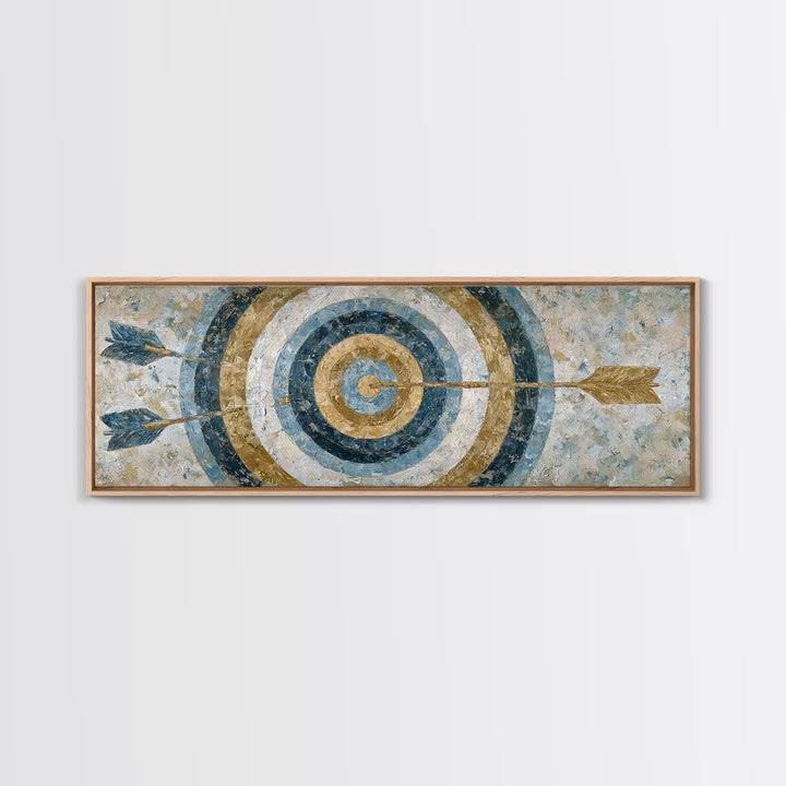 Dartboard Bullseye with Dynamic Motion Framed Canvas Print, Game Room Art, Wall Art, Game Room Decor, Fine Art, Play, GRA-3x1-72