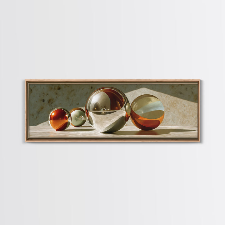 Pinball Silver Ball Canvas Print, Game Room Art, Playroom Wall Decor, Game Room Decor, Oil Painting, Play, Statement Artwork, GRA-3x1-85