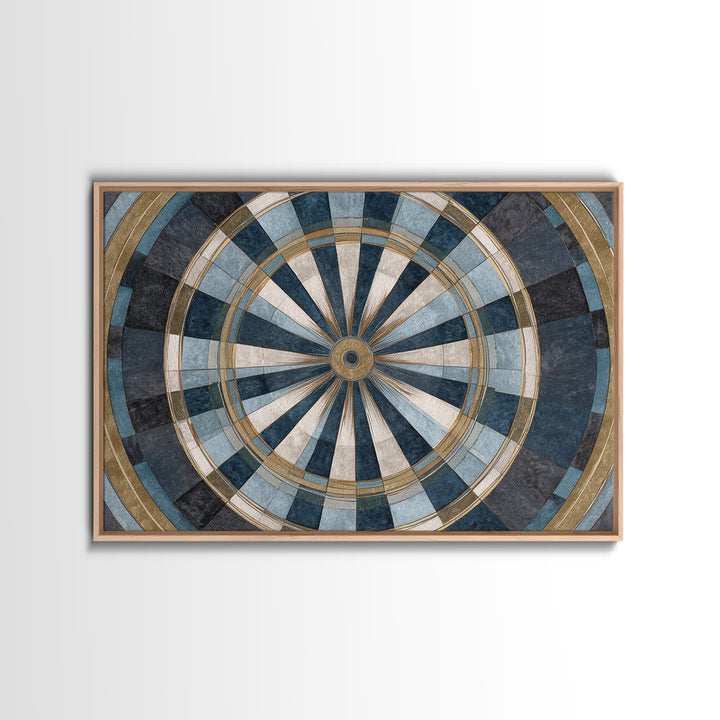 Dartboard Bullseye with Dynamic Motion Canvas Print, Game Room Art, Bedroom Wall Art, Game Room Decor, Fine Art, Play, GRA-3x2-12