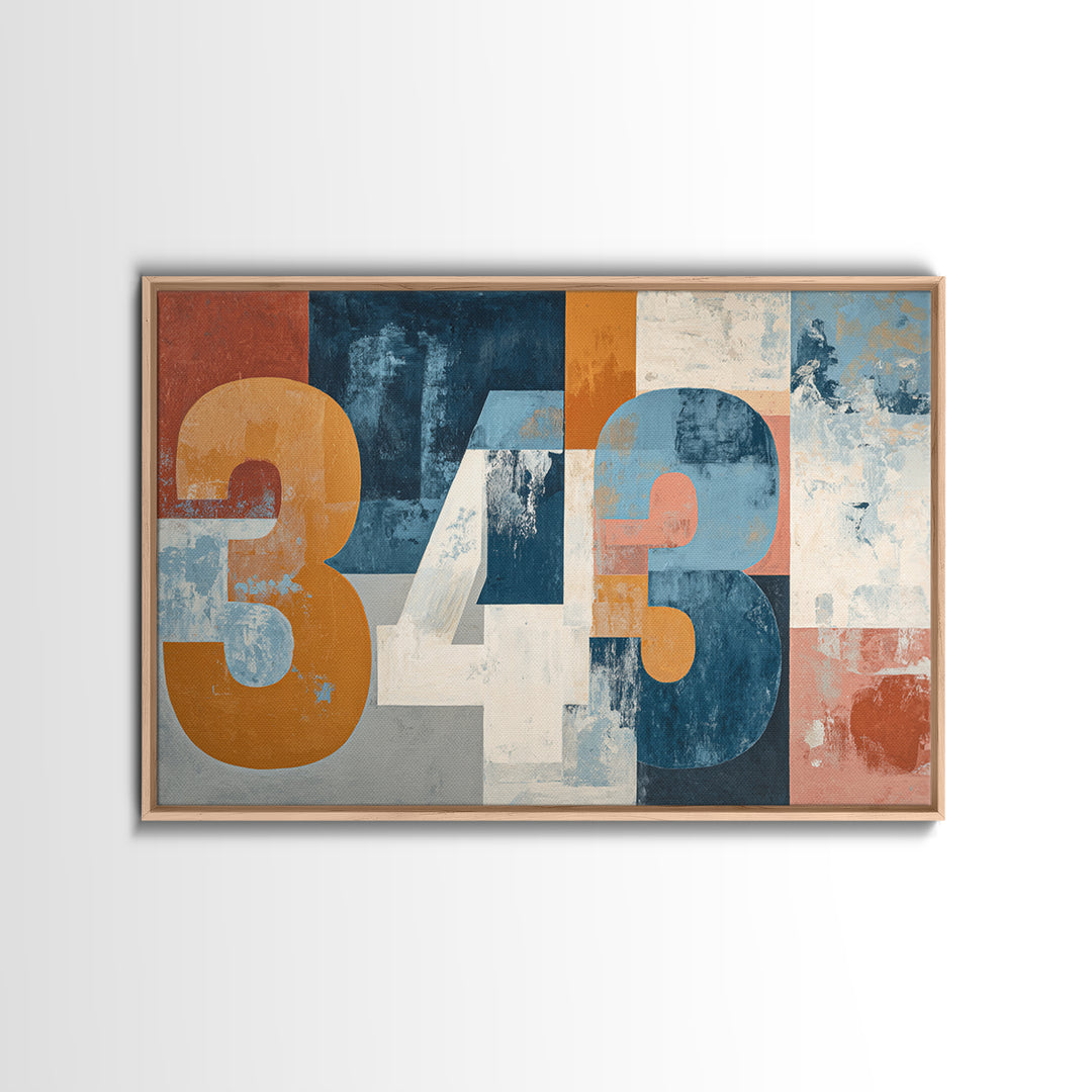 Scoreboard Numbers as Abstract Design Canvas Print, Game Room Art, Original Art, Game Room Decor, Play, Trendy Wall Art, GRA-3x2-4