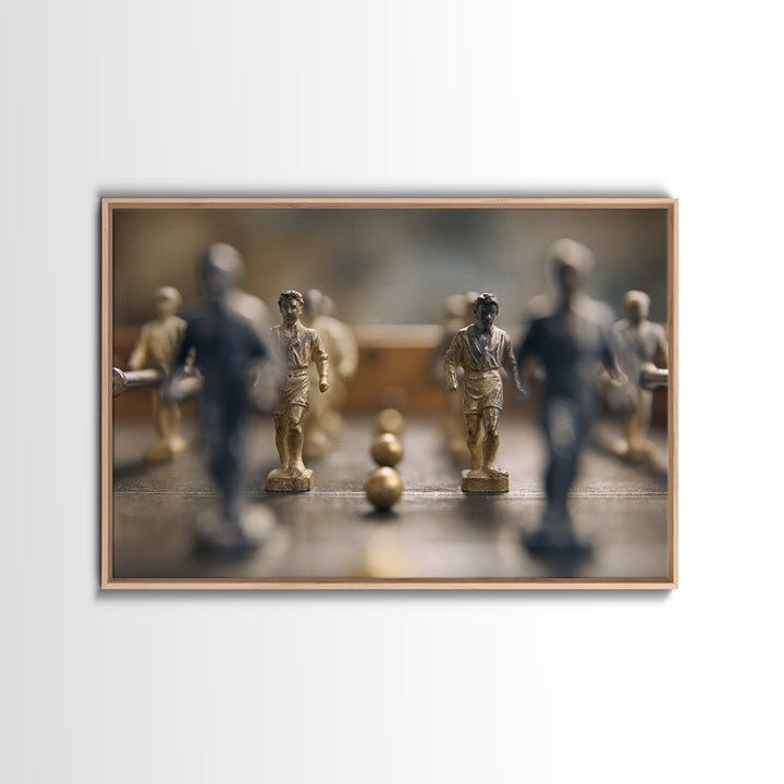 Foosball Player Figures Framed Canvas Print, Game Room Art, Original Artwork, Game Room Decor, Fine Art, Play, GRA-3x2-85