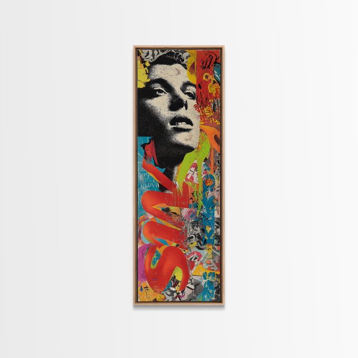Graffiti Lettering Forms Without Readable Words Canvas Print, Graffiti Art, Luxury Decor, Living Room Decor, Fine Art, Street, GRF-1x3-21