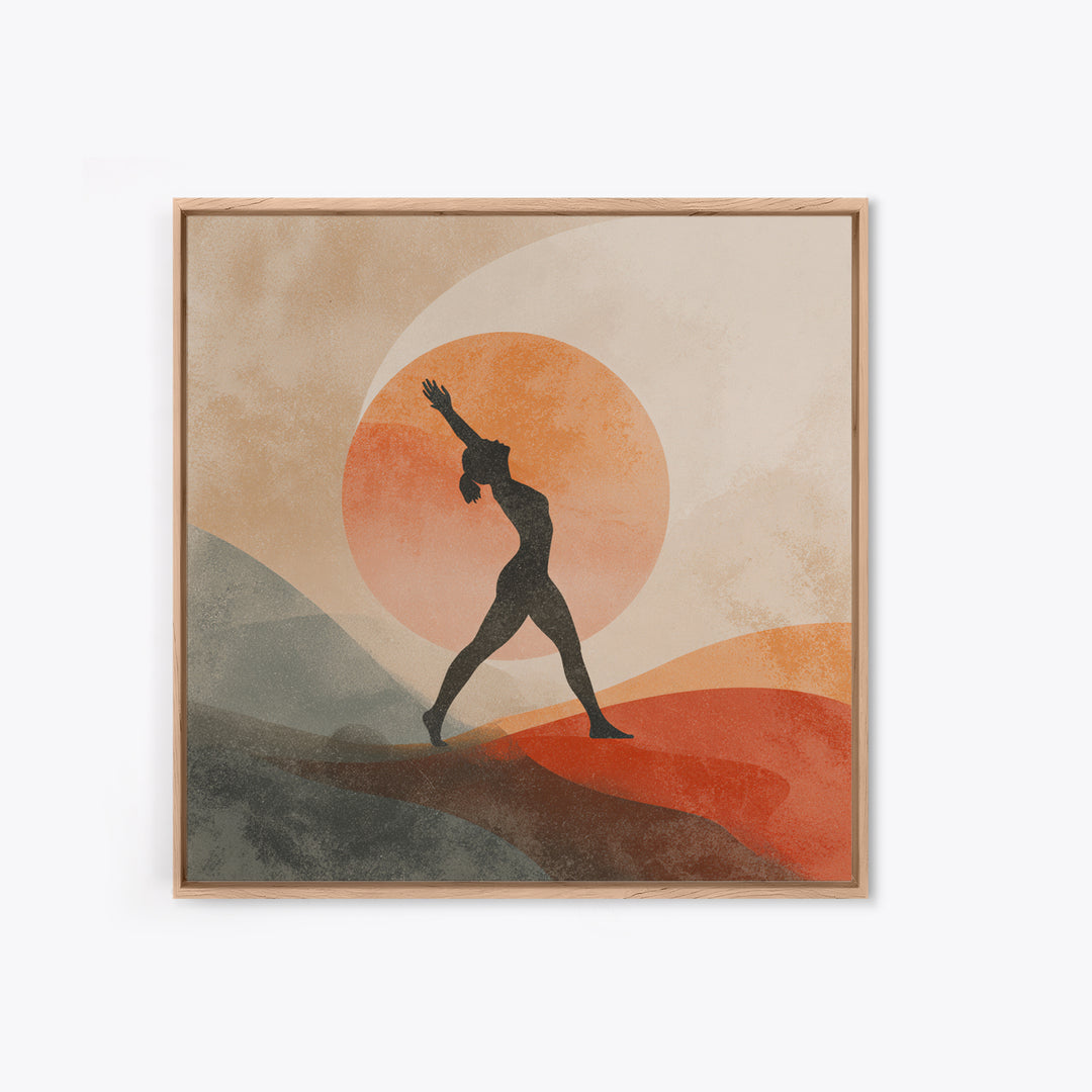 Fitness Woman Stretching Canvas Print, Gym Art, Luxury Decor, Gym Decor, Strength, Living Room Decor, Abstract Wall Art, GYM-1x1-69
