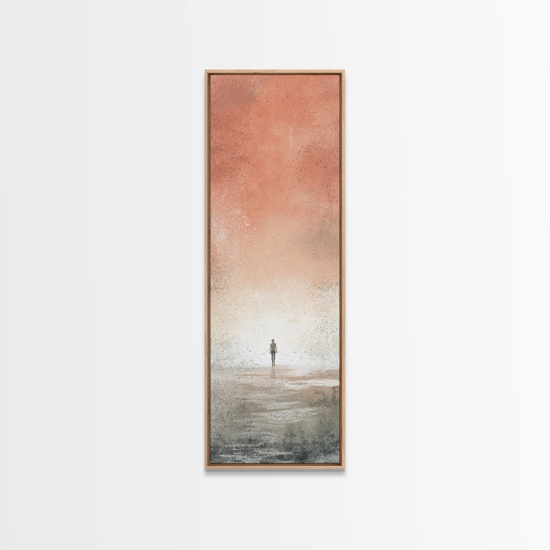 Rowing Athlete with Water Spray and Rhythm Canvas Print, Gym Art, Home Gym Sign, Gym Decor, Watercolor Art, Strength, GYM-1x3-1