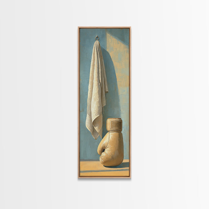 Boxing Glove and Towel Still Life Canvas Print, Gym Art, Print, Gym Decor, Fine Art, Strength, Wall Decoration, Sports Decor, GYM-1x3-28