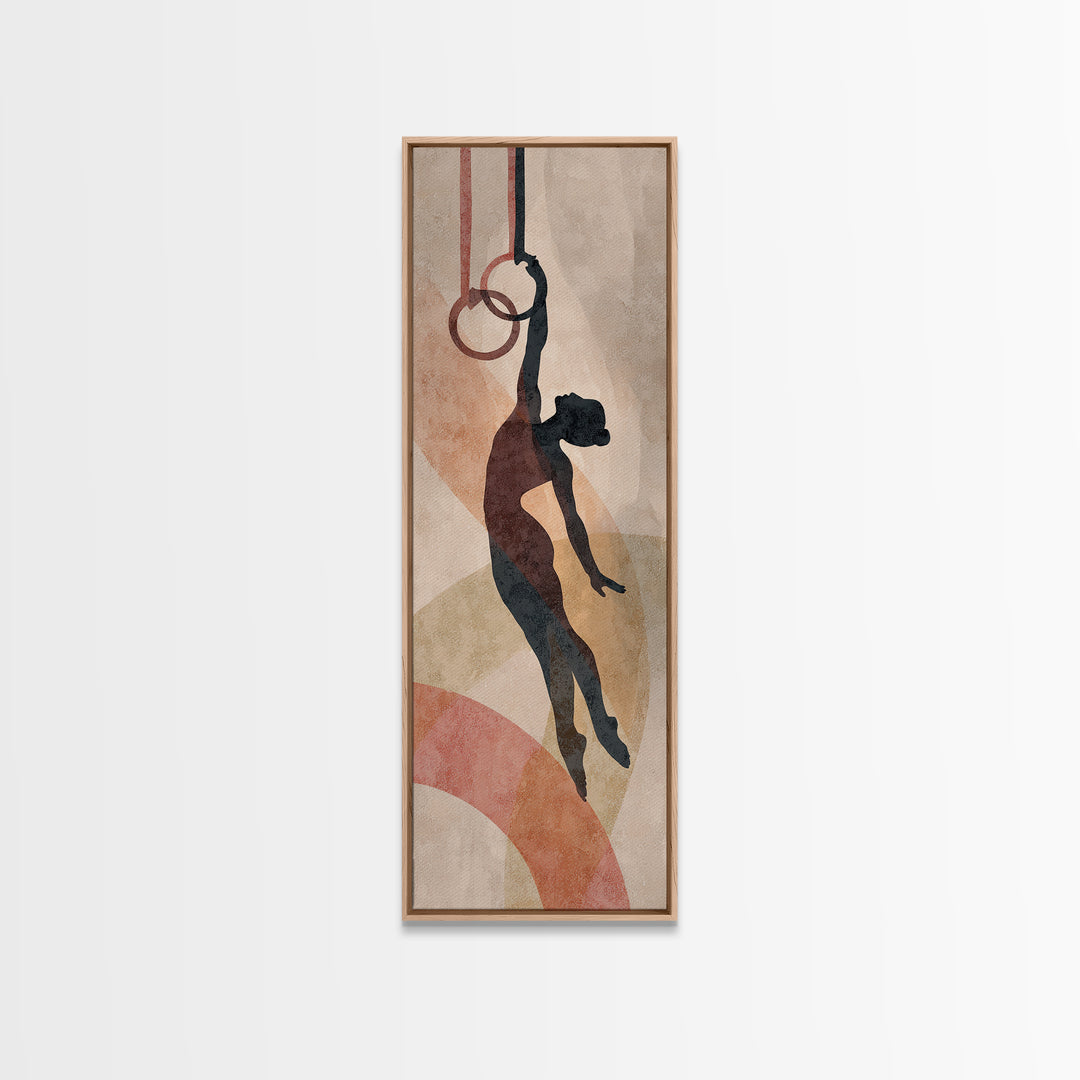 Gymnast Rings Athlete Canvas Print, Gym Art, Home Gym Decor, Gym Decor, Abstract Art, Strength, Art Print, Room Decor, GYM-1x3-51