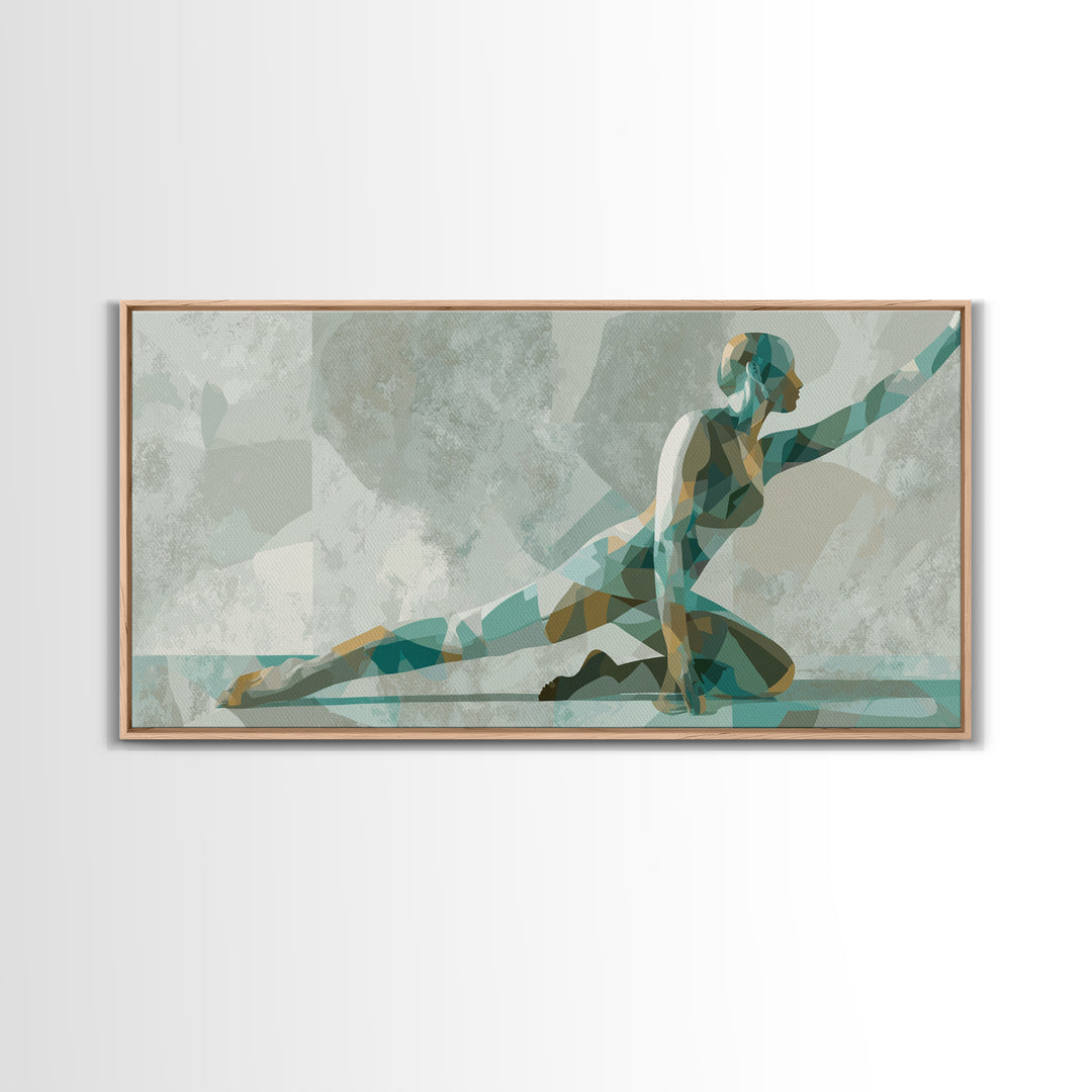 Fitness Woman Stretching Canvas Print, Gym Art, Sports Decor, Gym Decor, Fine Art, Strength, Home Gym Sign, Gallery Decor, GYM-2x1-89