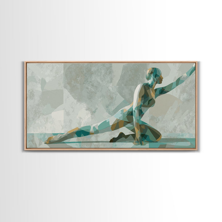 Fitness Woman Stretching Canvas Print, Gym Art, Sports Decor, Gym Decor, Fine Art, Strength, Home Gym Sign, Gallery Decor, GYM-2x1-89