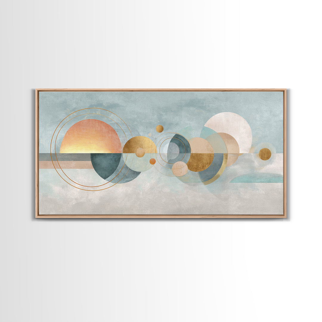 Jump Rope Motion Forming Circular Energy Lines Framed Canvas Print, Gym Art, Sports Poster, Gym Decor, Abstract Art, Strength, GYM-2x1-97