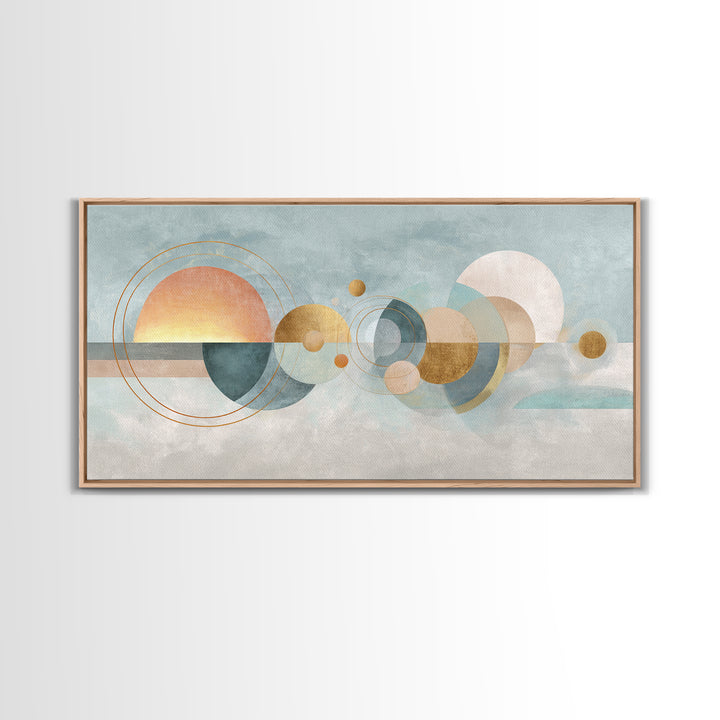 Jump Rope Motion Forming Circular Energy Lines Framed Canvas Print, Gym Art, Sports Poster, Gym Decor, Abstract Art, Strength, GYM-2x1-97
