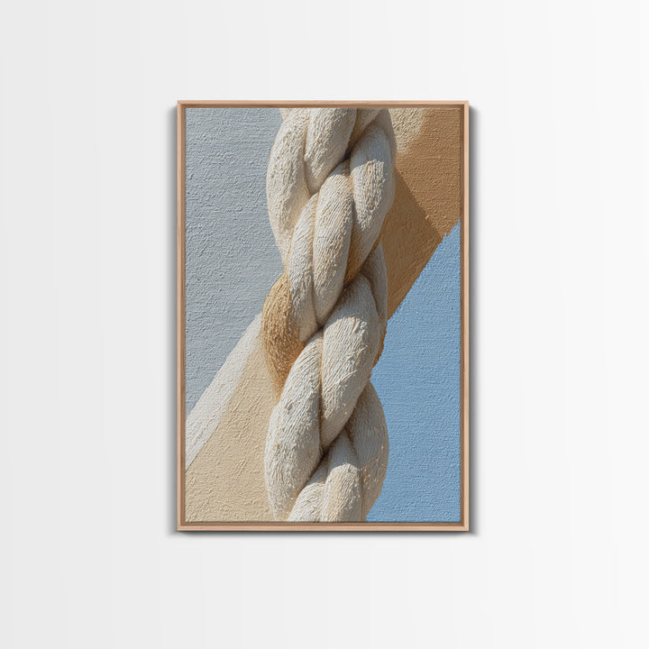 Cross Training Rope Wave Abstraction Framed Canvas Print, Gym Art, Gym Decor, Fine Art, Strength, Statement Artwork, Boho Decor, GYM-2x3-28