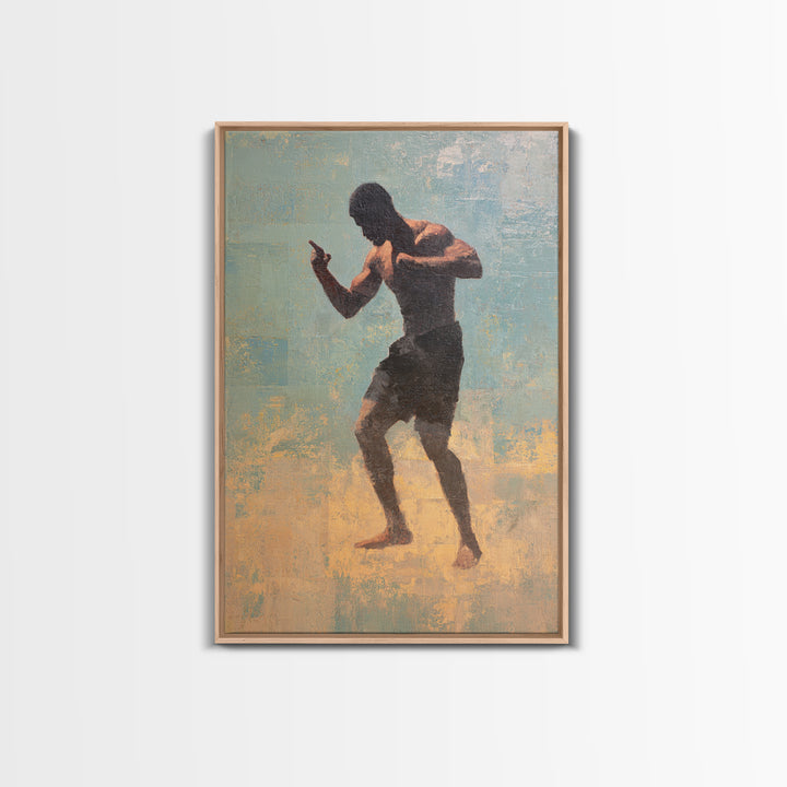 Black and White Wrestler Action Study Framed Canvas Print, Gym Art, Bar Art, Gym Decor, Fine Art, Strength, Gym Sign, GYM-2x3-78