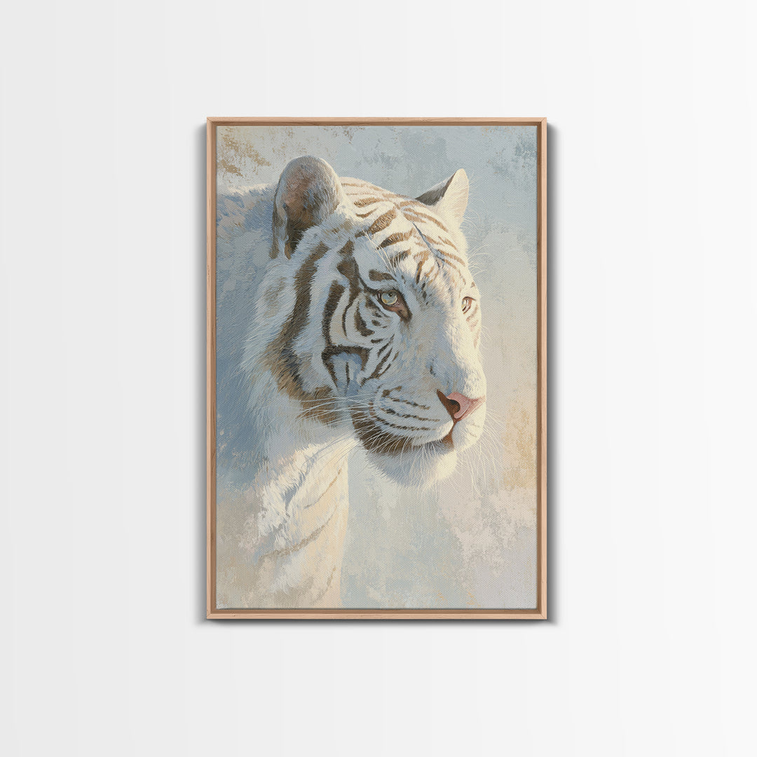 Tiger Representing Strength and Focus Framed Canvas Print, Gym Art, Sports Poster, Gym Decor, Fine Art, Strength, Neutral Decor, GYM-2x3-97