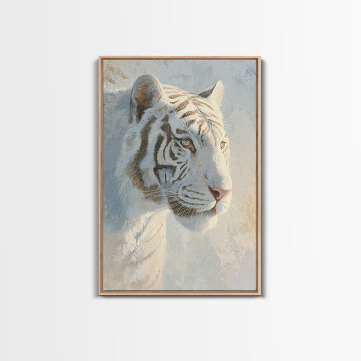 Tiger Representing Strength and Focus Framed Canvas Print, Gym Art, Sports Poster, Gym Decor, Fine Art, Strength, Neutral Decor, GYM-2x3-97