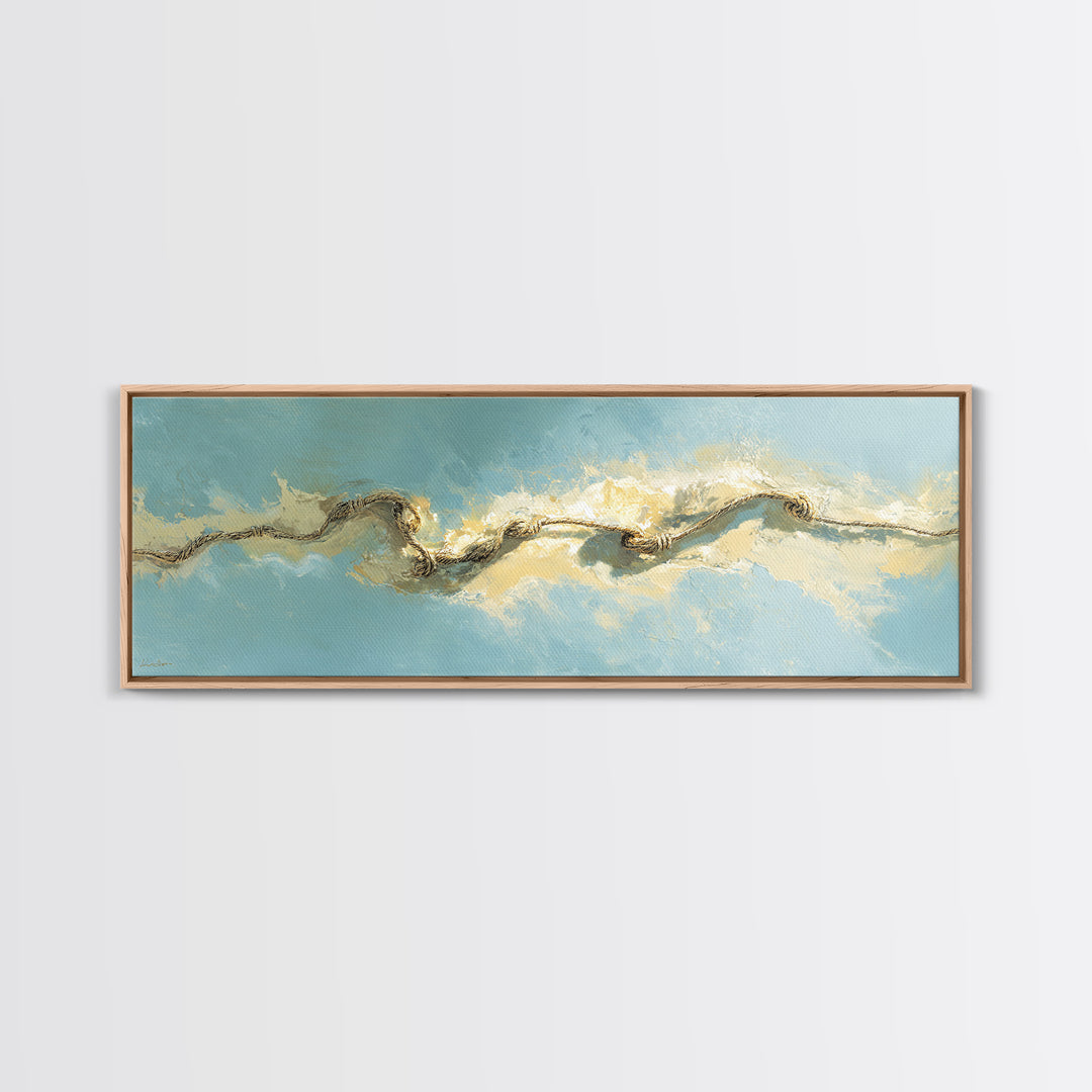 Cross Training Rope Wave Abstraction Framed Canvas Print, Gym Art, Gym Decor, Abstract Art, Strength, Luxury Decor, Art Print, GYM-3x1-12