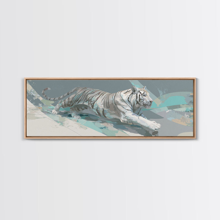 Tiger Representing Strength and Focus Canvas Print, Gym Art, Gym Decor, Fine Art, Strength, Statement Artwork, Boho Decor, GYM-3x1-33