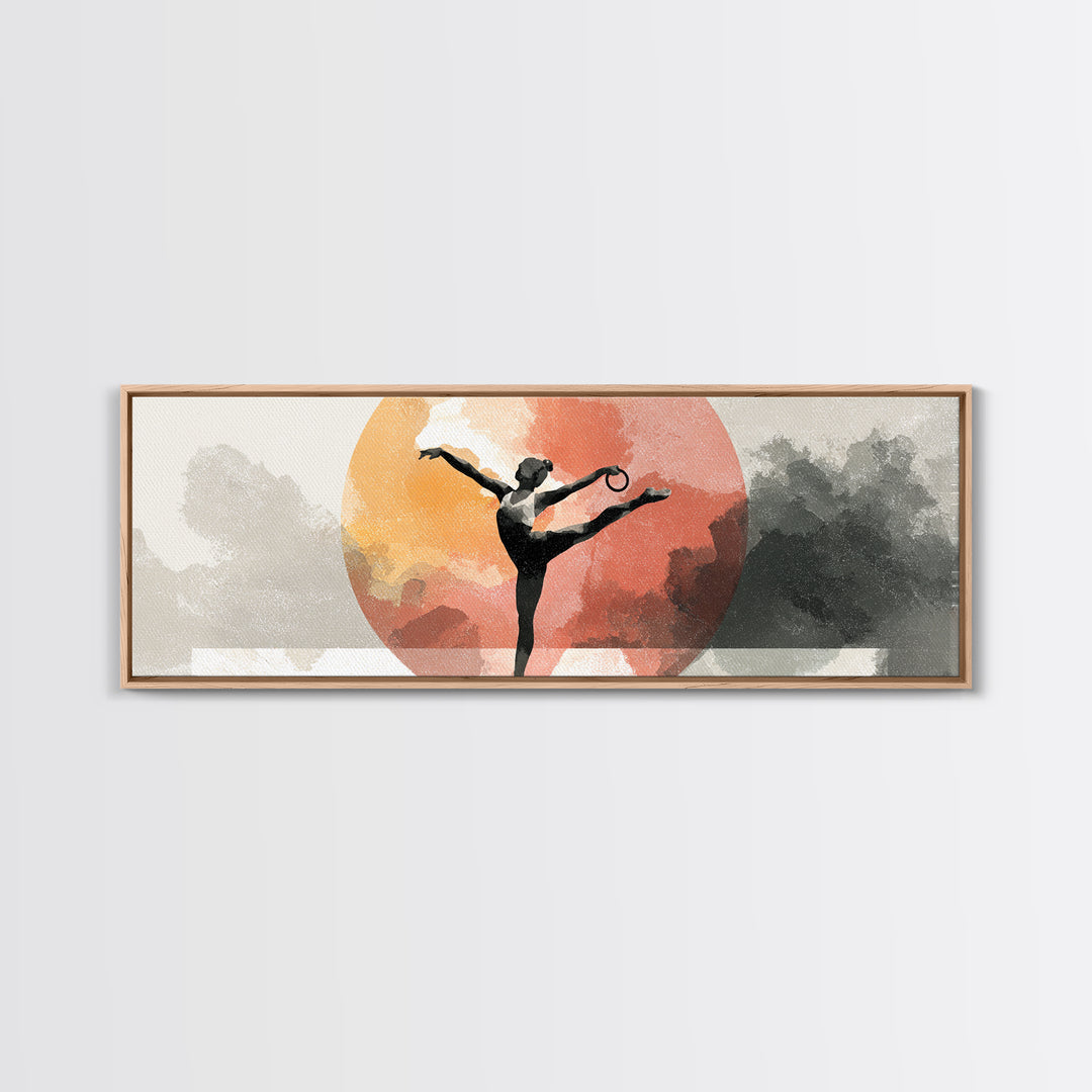 Gymnast Rings Athlete Framed Canvas Print, Gym Art, Statement Artwork, Gym Decor, Fine Art, Strength, Printable Wall Art, GYM-3x1-7