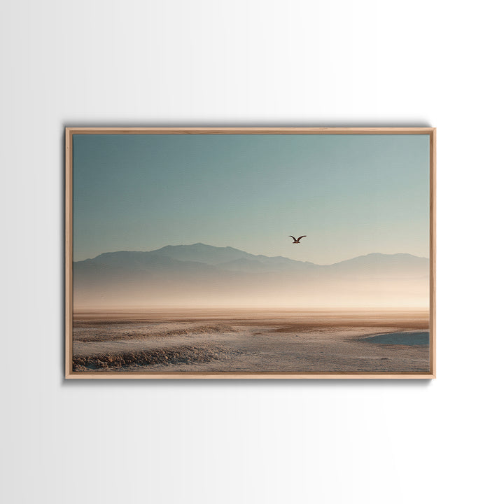 Eagle Soaring as Motivation Symbol Framed Canvas Print, Gym Art, Wall Art, Gym Decor, Oil Painting, Strength, Man Cave Decor, GYM-3x2-100
