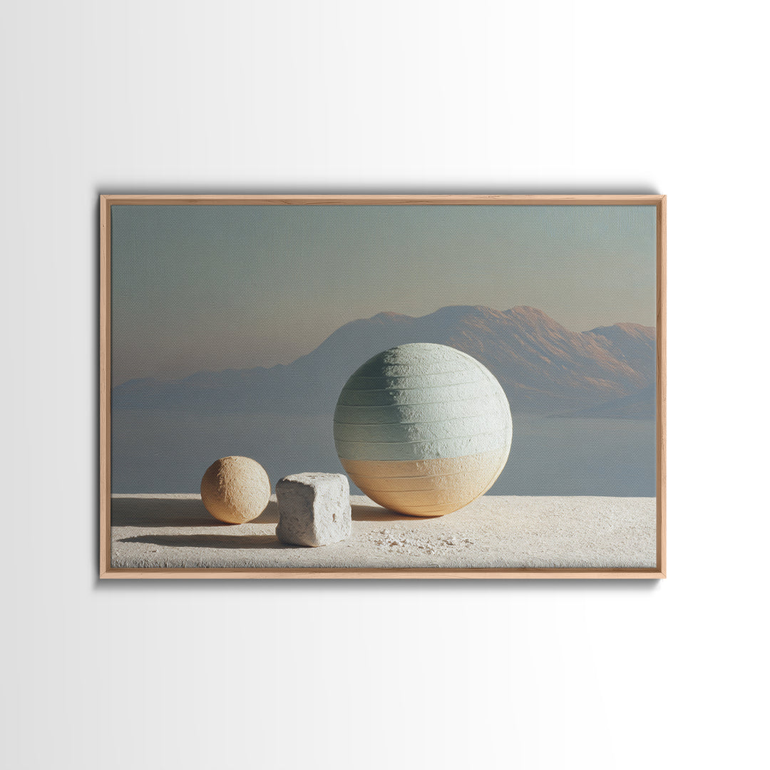 Medicine Ball and Chalk Still Life Canvas Print, Gym Art, Printable Wall Art, Gym Decor, Fine Art, Strength, Sports Decor, GYM-3x2-75