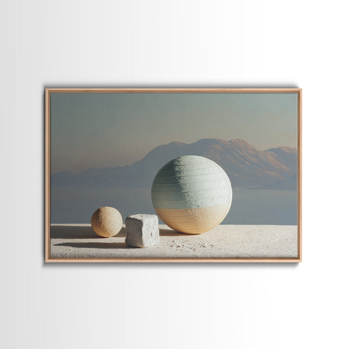 Medicine Ball and Chalk Still Life Canvas Print, Gym Art, Printable Wall Art, Gym Decor, Fine Art, Strength, Sports Decor, GYM-3x2-75
