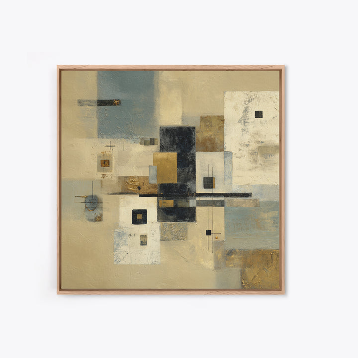 Gold Accented Abstract for Upscale Lobby Canvas Print, Hotel Art, Beach House Decor, Hotel Decor, Abstract Art, Boutique, HOT-1x1-13