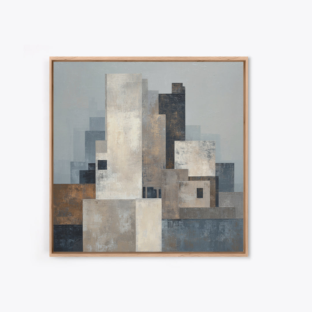 Quiet City Skyline Canvas Print, Hotel Art, Travel Poster, Hotel Decor, Abstract Art, Boutique, Minimalist Decor, HOT-1x1-26