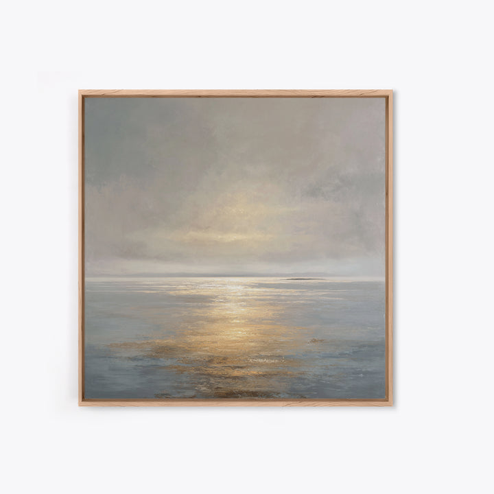 Large Calming Seascape Canvas Print, Hotel Art, Art Deco, Hotel Decor, Boutique, Minimalist Wall Art, Gallery Wall Art, HOT-1x1-3