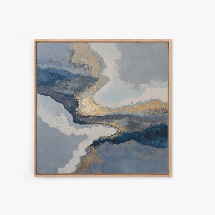 Soft Abstract Wave Forms Framed Canvas Print, Hotel Art, Beach House Decor, Hotel Decor, Abstract Art, Boutique, HOT-1x1-34