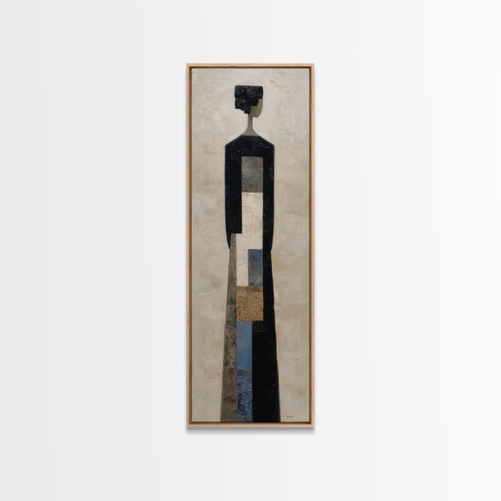 Simple Black Line Figure Canvas Print, Hotel Art, Living Room Decor, Hotel Decor, Boutique, City Wall Art, Beach House Decor, HOT-1x3-11