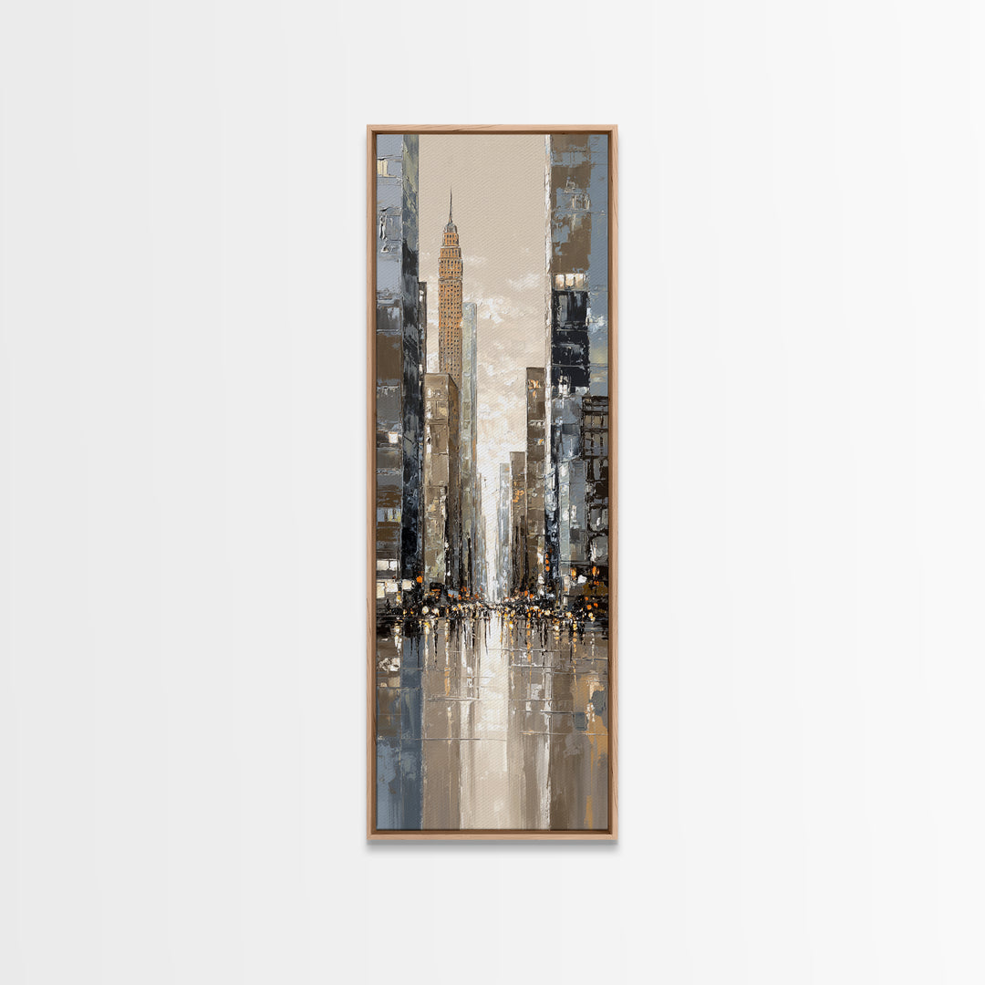 Quiet City Skyline Canvas Print, Hotel Art, Gallery Decor, Hotel Decor, Fine Art, Boutique, Wall Art, Home Decor, Poster, HOT-1x3-14