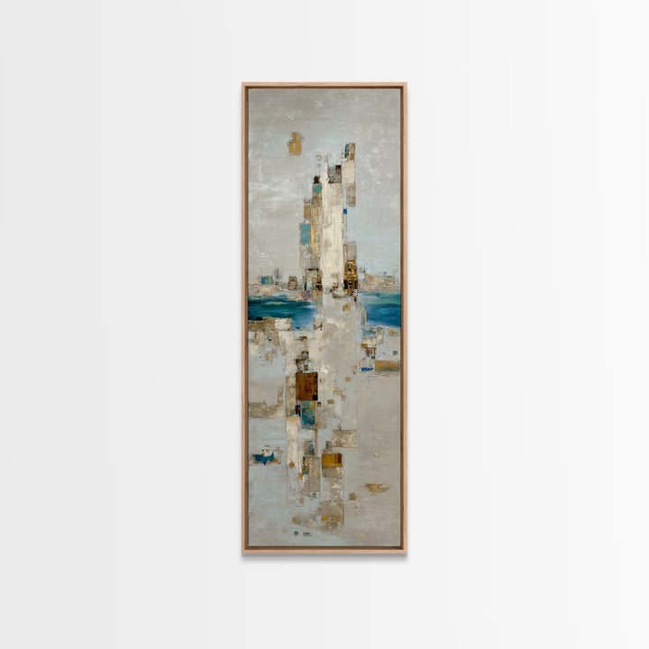 Large Calming Seascape Framed Canvas Print, Hotel Art, Art Deco, Hotel Decor, Fine Art, Boutique, Minimalist Wall Art, HOT-1x3-15