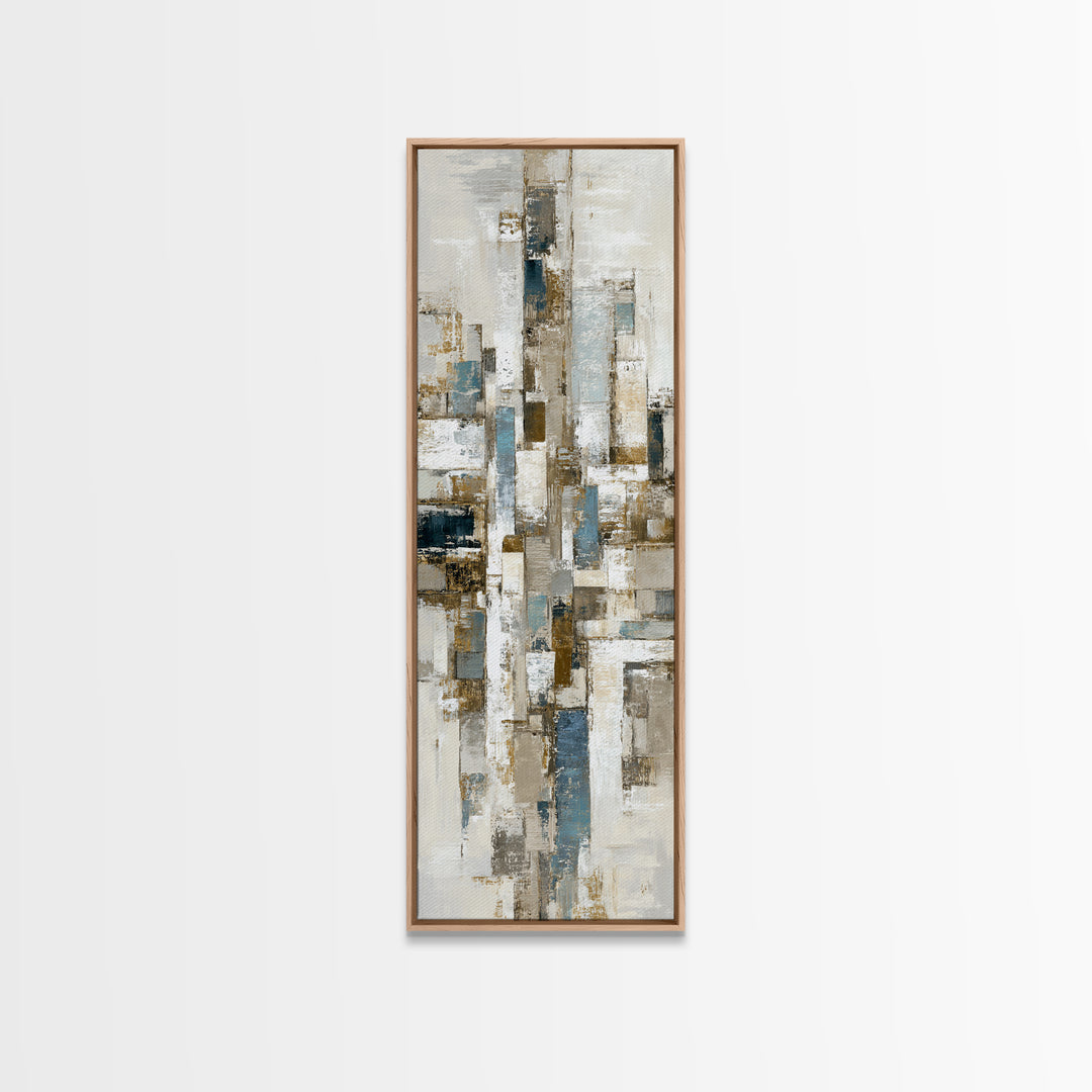 City Map Abstract Lines Without Readable Labels Framed Canvas Print, Hotel Art, Print, Hotel Decor, Abstract Art, Boutique, HOT-1x3-36