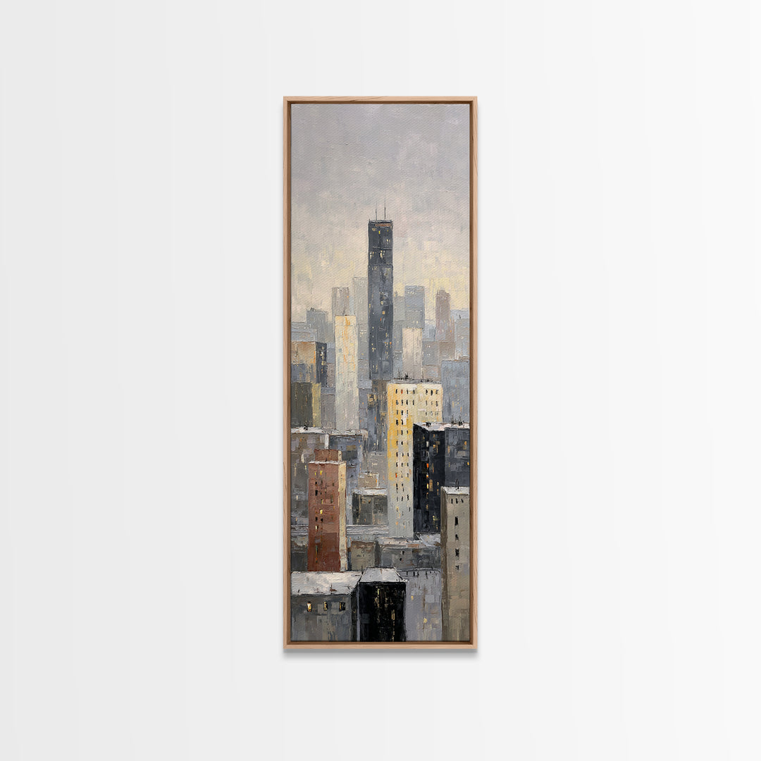 Quiet City Skyline Canvas Print, Hotel Art, Gallery Decor, Hotel Decor, Fine Art, Boutique, Wall Art, Home Decor, Poster, HOT-1x3-38