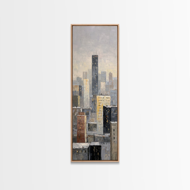 Quiet City Skyline Canvas Print, Hotel Art, Gallery Decor, Hotel Decor, Fine Art, Boutique, Wall Art, Home Decor, Poster, HOT-1x3-38