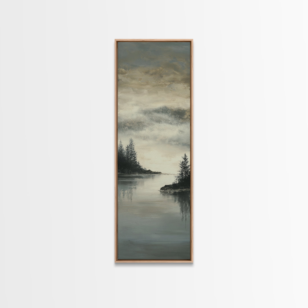 Luxury Monochrome Landscape Canvas Print, Hotel Art, Neutral Decor, Hotel Decor, Oil Painting, Boutique, Home Decor, Poster, HOT-1x3-42