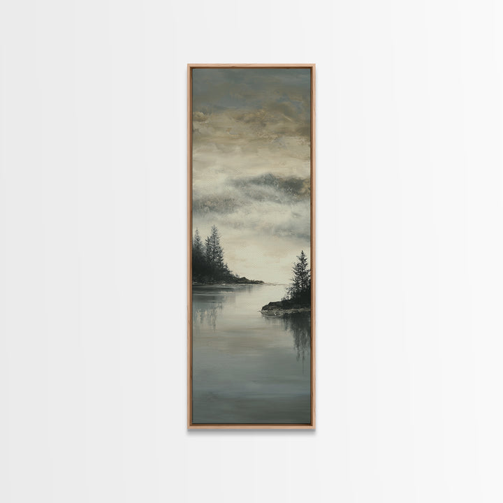 Luxury Monochrome Landscape Canvas Print, Hotel Art, Neutral Decor, Hotel Decor, Oil Painting, Boutique, Home Decor, Poster, HOT-1x3-42