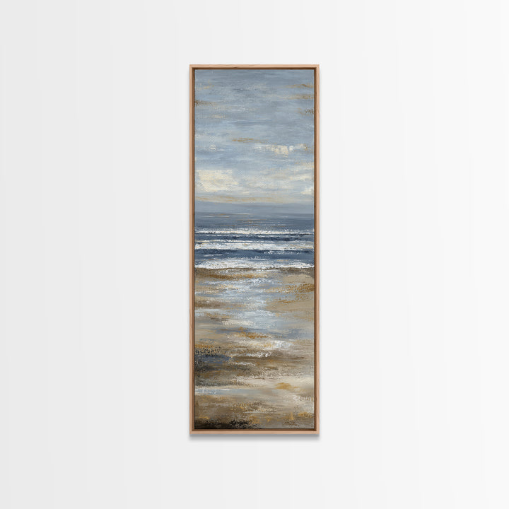 Mediterranean Terrace View Focused on Sea and Framed Canvas Print, Hotel Art, Modern Wall Art, Hotel Decor, Fine Art, Boutique, HOT-1x3-47