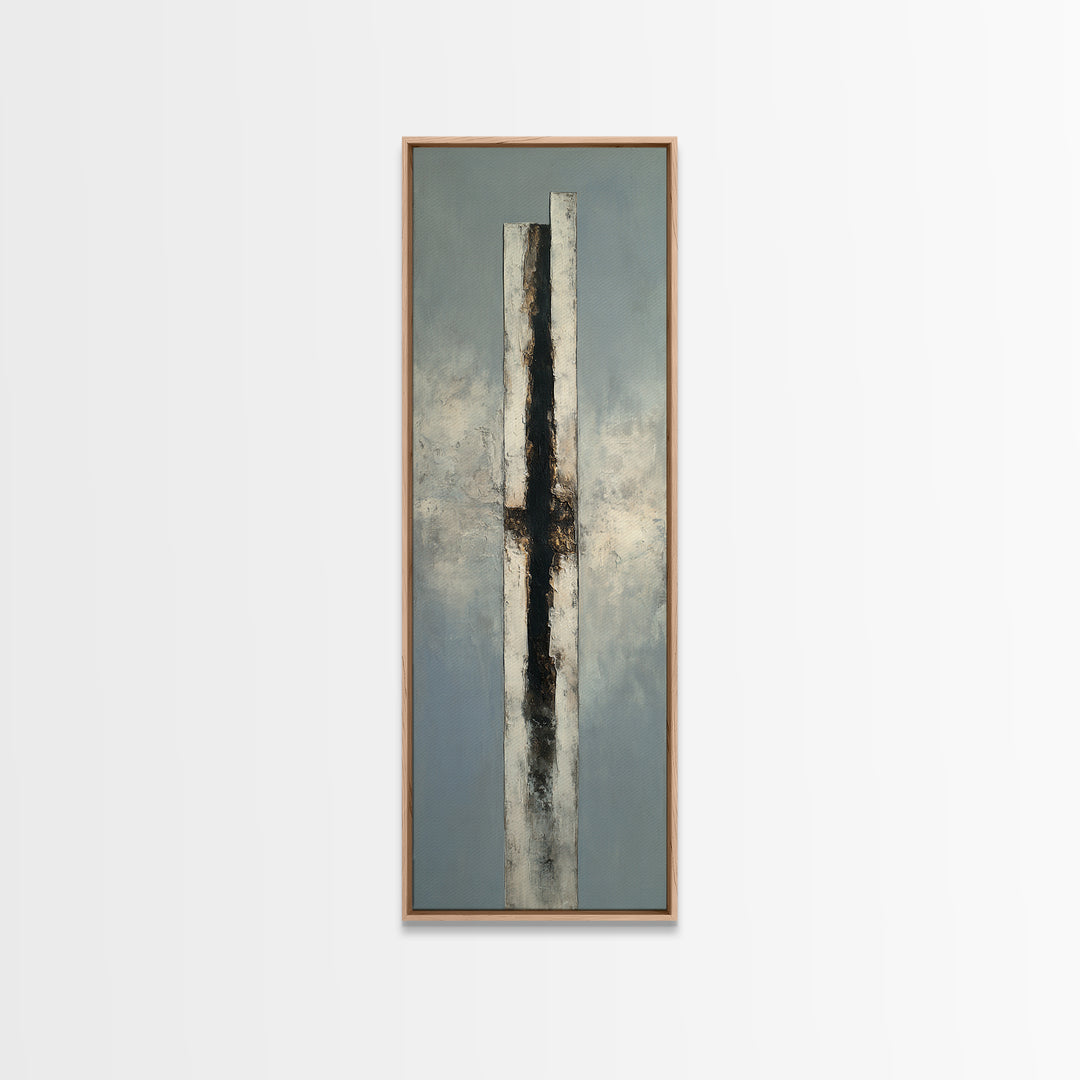Minimal Sculpture Shapes Canvas Print, Hotel Art, Hazbin Hotel, Hotel Decor, Abstract Art, Boutique, Coastal Wall Art, HOT-1x3-48