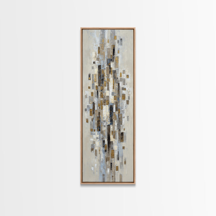Gold Accented Abstract for Upscale Lobby Canvas Print, Hotel Art, Modern Decor, Hotel Decor, Abstract Art, Boutique, Poster, HOT-1x3-49