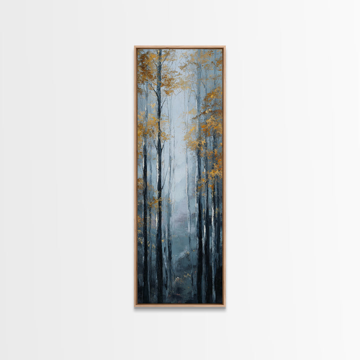 Misty Forest with Refined Calm Atmosphere Framed Canvas Print, Hotel Art, Fine Art Print, Hotel Decor, Fine Art, Boutique, HOT-1x3-50