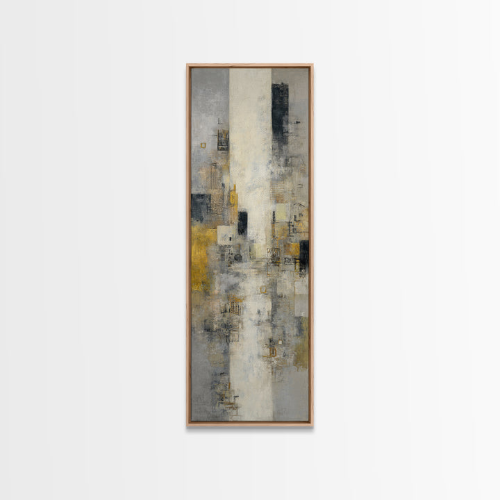 Large Cloudscape with Subtle Drama Framed Canvas Print, Hotel Art, Textured Painting, Hotel Decor, Fine Art, Boutique, HOT-1x3-53