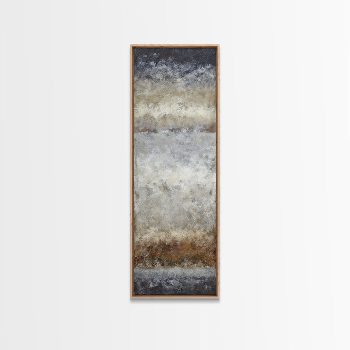 Sophisticated Neutral Abstract Framed Canvas Print, Hotel Art, Hotel Decor, Abstract Art, Boutique, Living Room Decor, HOT-1x3-61