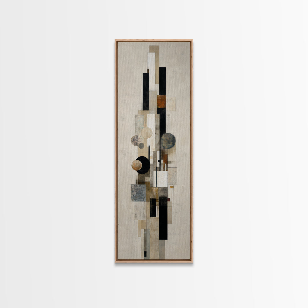 Modern Geometric Composition Canvas Print, Hotel Art, Beach House Decor, Hotel Decor, Abstract Art, Boutique, Contemporary Art, HOT-1x3-67