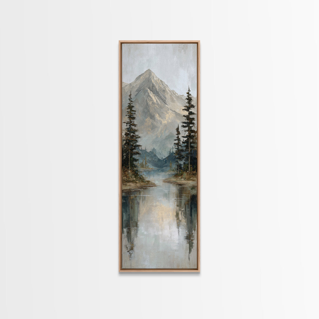 Serene Mountain Lake for Boutique Hotel Mood Canvas Print, Hotel Art, Modern Wall Art, Hotel Decor, Fine Art, Boutique, HOT-1x3-68