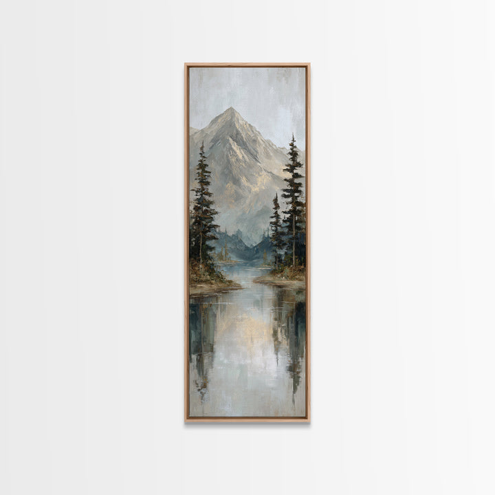 Serene Mountain Lake for Boutique Hotel Mood Canvas Print, Hotel Art, Modern Wall Art, Hotel Decor, Fine Art, Boutique, HOT-1x3-68