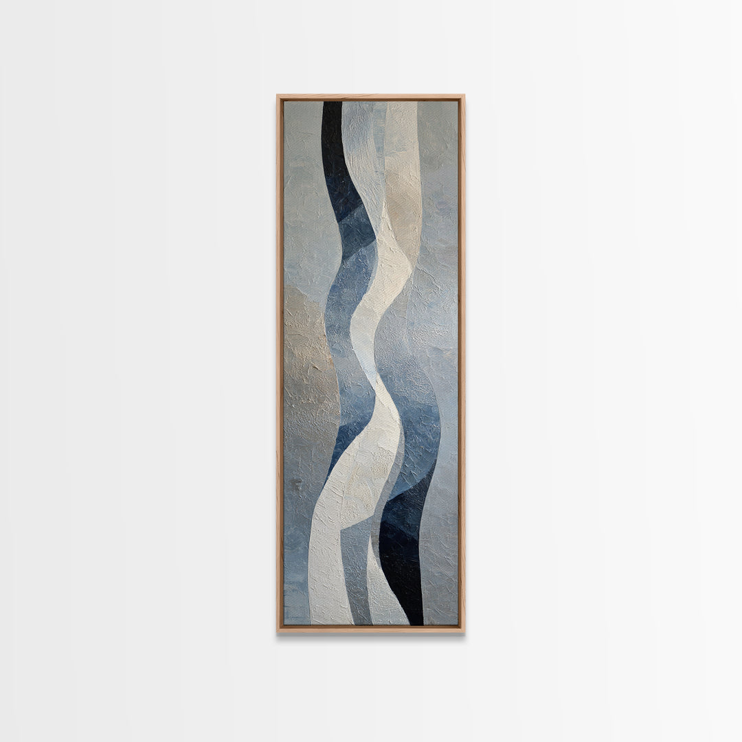 Soft Abstract Wave Forms Framed Canvas Print, Hotel Art, Modern Decor, Hotel Decor, Abstract Art, Boutique, Poster, Wall Decor, HOT-1x3-70